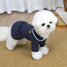 PETSIN 狗狗服装、猫咪服装、动物裙装、宠物春夏新品系列、幼犬连衣裙、公主风百搭连衣裙、条纹印花、小型动物服装、清凉防晒霜 - 彩色 - 查看 15