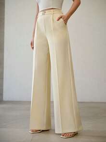 MOTF PREMIUM WOMEN'S MINIMALIST ELEGANT PANTS - Apricot - View 5