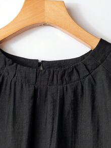 Rusticease Women's Summer Casual Solid Color Top And Floral Print Skirt 2-Piece Set Women Casual Outfits Women Spring Outfit Long Skirt And Top Women Summer Outfits Long Skirt Sets Skirt And Top Sets For Women Women's Summer Outfits Women Outfits Sets - Black - View 4