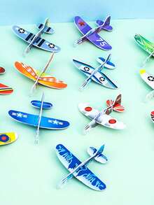 MINKOJA 10pcs 20pcs Mini Airplane Toys For Kids, Foam Small Airplane Models, Assembly Hand-Thrown Fighter Jets, Gifts For Kindergarten Children - Multicolor - View 6