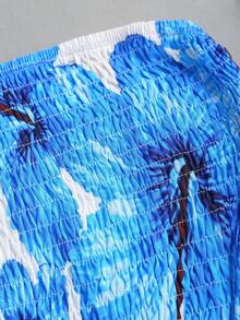 Elamini Women's Floral Print Spaghetti Strap Dress, Spring/Summer - Blue - View 4