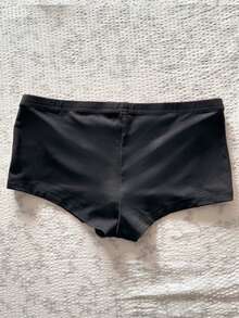 Attitoon Women's Casual Sexy Skinny Ultra-Low Waist Mini Shorts, Suitable For Summer, Suitable For Sports - Black - View 4