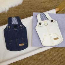 PETSIN Quần áo cho chó, quần áo cho mèo, váy cho thú cưng, bộ sưu tập xuân/hè mới, váy cho cún con, váy công chúa đa năng, họa tiết kẻ sọc, quần áo cho động vật nhỏ, kem chống nắng mát mẻ - Nhiều màu - Xem 3