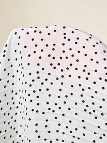 MaterniWear 孕妇撞色常规肩部荷叶边波点A字裙 - 白色 - 查看 9