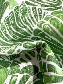 Swim Mod 随机金色贝壳印花露背比基尼上衣，性感泳装上衣，适合夏季度假 - 軍綠色 - 查看 3