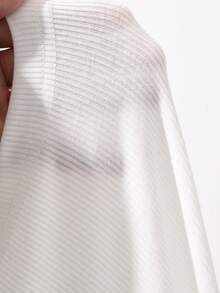 Women's Patchwork Leopard Print Crew Neck Long Sleeve Casual Loose Versatile T-Shirt, Autumn/Winter - White - View 3