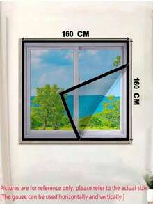 Mosquito Proof Window Screen,Reusable Window Screen, Premium Mesh, Mosquito And Insect Protection, Ventilation, And Dust Prevention, Easy To Instal - Grey - View 7