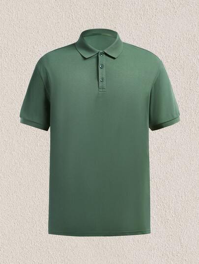 Mercer Haus 男士休闲透气短袖Polo衫，纯色，夏季