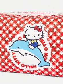 HELLO KITTY AND FRIENDS | SHEIN 一款黑色趣味卡通可爱化妆包 - 紅色A - 查看 2