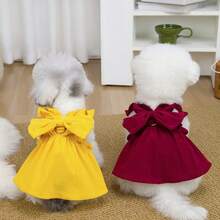 PETSIN 狗狗服装、猫咪服装、动物裙装、宠物春夏新品系列、幼犬连衣裙、公主风百搭连衣裙、条纹印花、小型动物服装、清凉防晒霜 - 彩色 - 查看 15