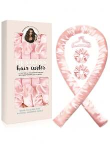 Bộ 4 thanh uốn tóc không dùng nhiệt bằng lụa, mềm mại, có kẹp điều chỉnh, tự làm lọn tóc xoăn khi ngủ cho phụ nữ và bé gái, đồ dùng cần thiết cho mùa tựu trường, du lịch, kỳ nghỉ, dụng cụ tạo kiểu tóc giúp tạo những lọn tóc xoăn bồng bềnh như ở salon. - Nhiều màu - Xem 2