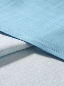 Manfinity RSRT 男士夏季休闲短袖衬衫 - 藍色 - 查看 8