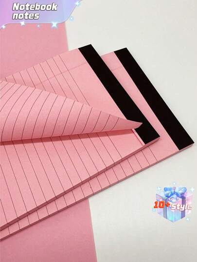 SHEIN 50 Pages A5 Horizontal Line Office Learning Notebook, 5 Colors Optional For Note-Taking And Memo Pad