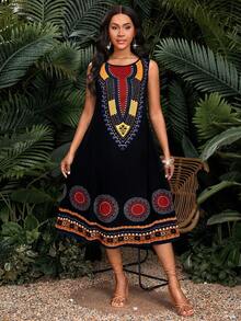 SHEIN Lady Holiday Dresses For Women Vacation Dress - Black - View 5