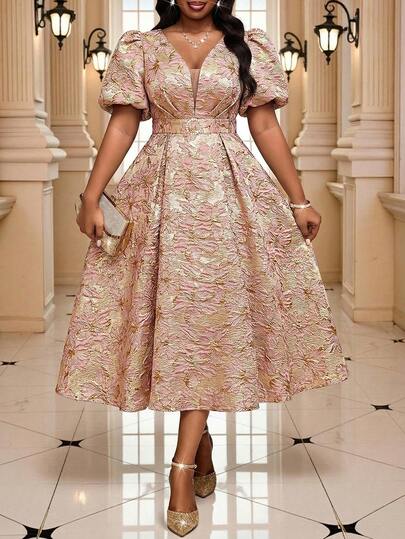 Fleurora Plus Size Women Elegant Party Waist Cinched Long Dress Summer Dress Spring Dress  Party Dress Elegant Party Dresses Wedding Guest Dress For Women Weddings & Events  Elegant Dresses For Women Luxury Evening Dresses For Women Formal Dresses Long Party Dresses Graduation Dress  Curve Dress Floral Dresses For Women  Wedding&Party&I Cocktail Party Luxury Evening Dresses For Women Luxury Dresses For Women Beautiful Dresses For Special Occasions High Tea Outfits Elegant Wedding Outfit For Women Guest Reception Dresses For Bride