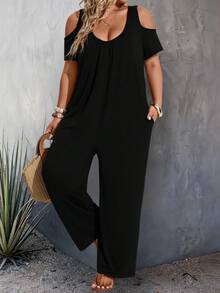 Breezaya Plus Size Women Casual Jumpsuit - Black - View 4