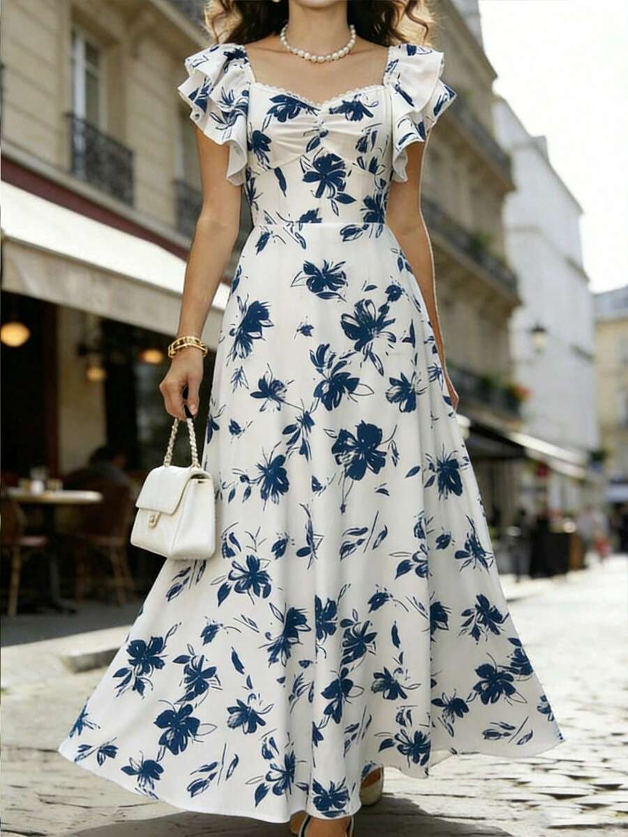 EMERY ROSE Vestidos largos de verano elegantes y tejidos para damas - Azul - Ver 1