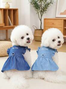 PETSIN Casual Leash Design Blue Princess Dress For Pets, Suitable For Spring And Summer - Multicolor - View 3