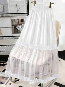 GlowEve CURVE Váy dài màu trơn thanh lịch, đa năng dành cho phụ nữ cỡ lớn - trắng - Xem 3