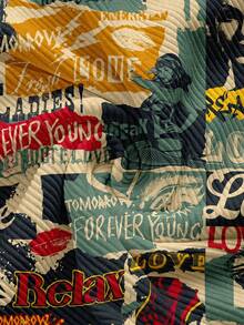 Slaydiva 大码女式字母和图案印花休闲简约背心，适合夏季穿着，图案上衣，女式印花背心，夏季女式背心，女式吊带背心，夏季服装上衣 - 彩色 - 查看 3