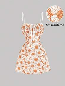 SHEIN MOD Vestido corto sin mangas con estampado floral all-over, moda de verano para mujer - Multicolor - Ver 6