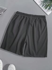 Manfinity Homme Men's Printed Minimalist Casual Shorts - Dark Grey - View 2