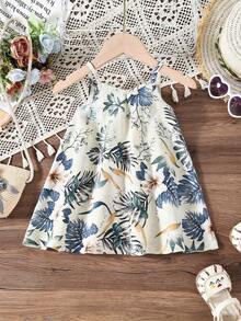 SHEIN Babygirl Colorful Striped Pattern Loose Sleeveless Dress, Lightweight For Summer Vacation - Multicolor - View 5