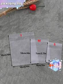 SHEIN 100 bolsas transparentes para galletas (10 cm, 10 cm, 6,8 cm) Suministros escolares Bolsas/cajas de alimentos adecuadas para caramelos, chocolate, galletas, etc. - transparente - Ver 2