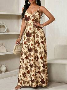 SHEIN Lady Đầm không tay in hoa phong cách thường ngày dành cho nữ, thích hợp cho mùa hè. - Nhiều màu - Xem 4