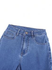 GlowEve 女士休闲日常通勤百搭喇叭牛仔裤 - 藍色 - 查看 4