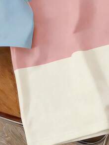Manfinity Joysei Men's Casual Macaron Color Block Print T-Shirt, Suitable For Summer Outings, Fresh And Versatile - Multicolor - View 4