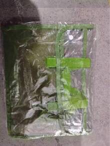1个透明手提袋 - PVC化妆品收纳袋，加厚防水A4透明文件袋，适用于学生考试复习、作业、书籍收纳、试卷整理和体育场活动手提包。 - 單件 - 查看 3