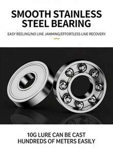 全金属合金纺车轮，远投型，海水淡水通用，高速5+1轴承，强劲刹车系统，顺滑收线，专业钓鱼爱好者之选。 - 彩色 - 查看 5
