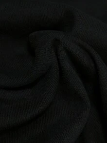 ROMWE MEN Street Life 男士天使印花短袖T恤，适合春夏穿着 - 黑色 - 查看 3