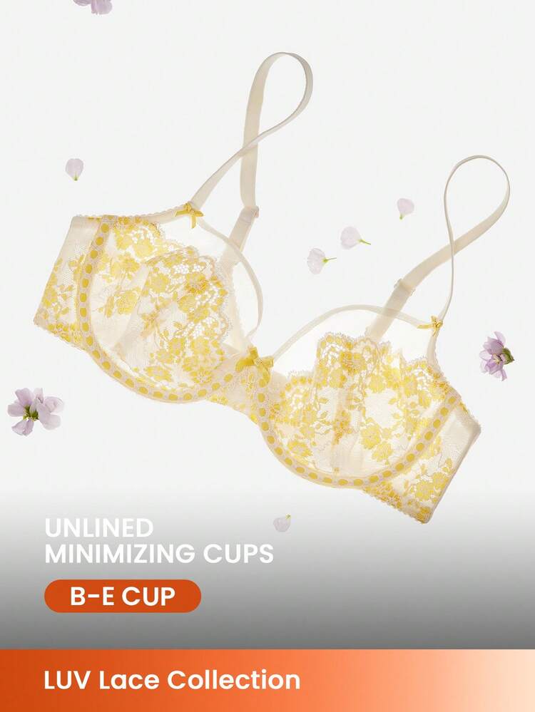 Minimizer Unlined Lace Bra