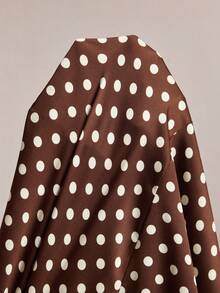 BizChic 新款春夏V领系带露背波点印花弹力腰A字连衣裙，优雅都市通勤之选 - 彩色 - 查看 7