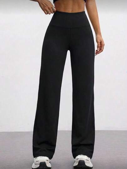 Pantalón Deportivo para Mujer Corte Recto – Leggings Deportivos de Cintura Alta