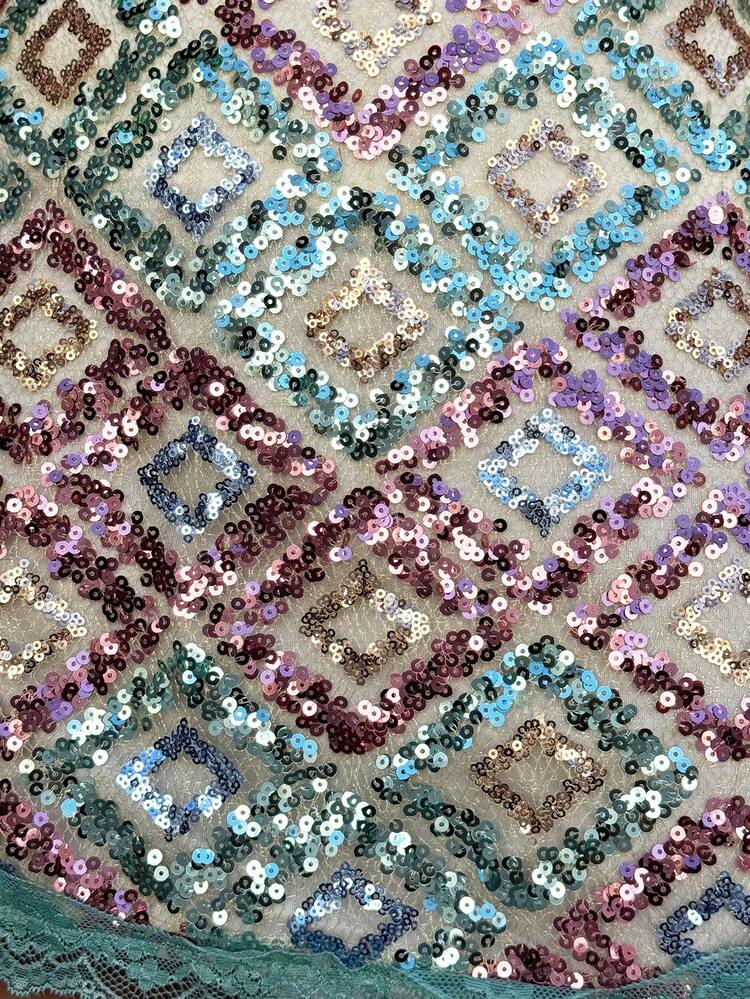 Lavishia 女士亮片装饰半身裙，时尚优雅，适合派对、郊游、度假、婚礼等场合。 - 彩色 - 查看 6