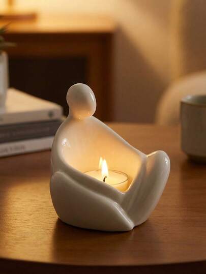 Cirelle Nordic Ceramic Candle Holder - Minimalist Candlestick, Creative Craft Home Decoration