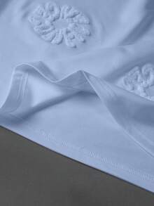 Manfinity EMRG Men's Casual Embroidered Short Sleeve T-Shirt - Baby Blue - View 5