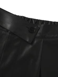 GlowEve CURVE Shorts ajustés de mode de navettage pour femmes grandes tailles, , patchwork, couleur unie - Noir - Voir 7