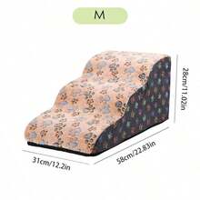 宠物楼梯，狗狗攀爬梯，防滑攀爬梯，适合小型、中型和大型犬在床上使用，猫咪床边攀爬梯 - 彩色 - 查看 14