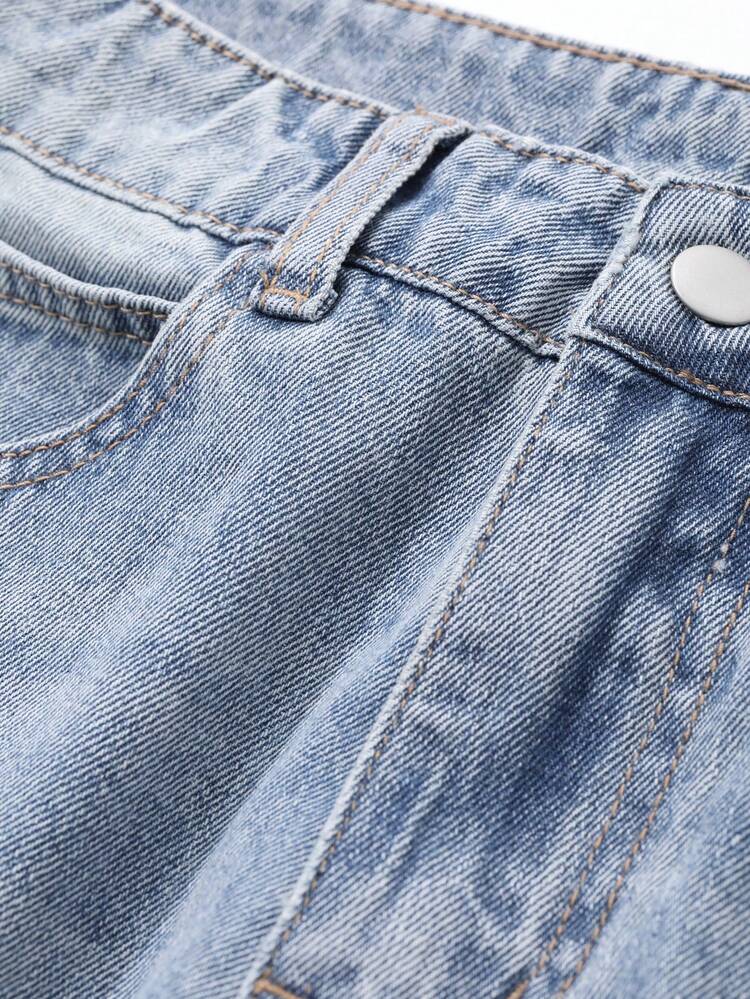 Women's Casual Everyday Commute Minimalist Versatile Washed Loose Straight Leg Jeans