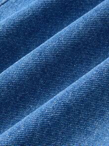 GlowEve CURVE Áo khoác denim không tay cài cúc phía trước, dáng rộng, dành cho nữ, cỡ lớn, mùa xuân/hè. - Rửa trung bình - Xem 7