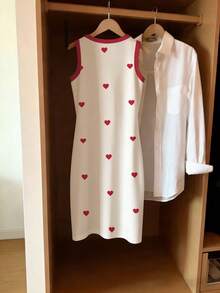 Resyla Vestido de camiseta ajustado con cuello redondo y estampado de rayas, nueva llegada de primavera/verano para mujer - Multicolor - Ver 2