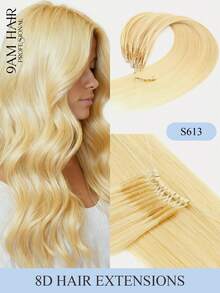 Extensiones de cabello con microenlaces nano 8D, 16-22 PULGADAS 50G/Paquete, extensiones de cabello humano con microanillas, invisibles sin rastro, cabello humano liso, microanillas de silicona invisibles fáciles de instalar, sin costuras, textura de cabello liso natural, perfecto para alargar el cabello, alargamiento del cabello con textura de cabello liso, apariencia natural del cabello - Multicolor - Ver 1