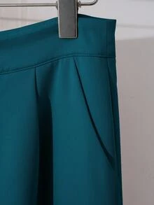 Franclia Fashionable V-Neck Sleeveless Pink Blouse And Suit Pants, Commuting Elegant Pink Outfit For Women, Spring/Summer 2-Piece Set Ytk Clothes Zoey Outfit Pants Suits Two Piece Track Suits For Ladies Zante Holiday Outfit Ysk Clothes Yrack Suits For Ladies Trending Outfit Pinterest Outfit Suits For Women Two Piece Latest Outfit For Women - Teal Blue - View 4