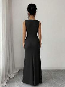 Women Midi Dresses - 黑色 - 查看 5