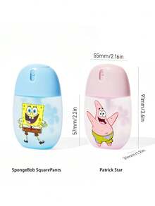 SpongeBob SquarePants | SHEIN 50毫升/1.8盎司可爱卡通糖果色塑料空分装瓶，按压式喷雾瓶，便携式可灌装喷雾瓶，可灌装清洁液、驱蚊液、护肤水等液体，可重复使用灌装瓶，礼品，适合日常使用，旅行必备，喷雾细腻，防漏，容器，浴室 - 彩色 - 查看 3