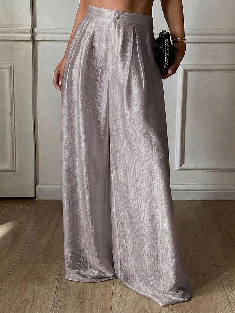 Women's Loose Wide Leg Pants, Elegant Vacation Wear, Spring/Autumn